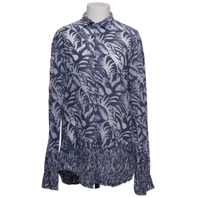 Shirt (Blue, White) from Ganesh Cotton, Polyester