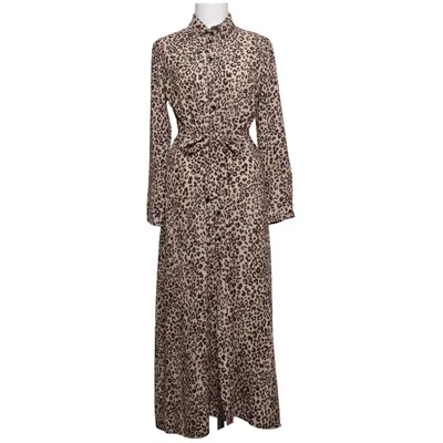 Skjortekjole (Beige, Sort) fra Holly's Polyester