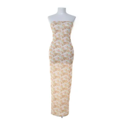 Långklänning (Beige, Flerfärgad) från PrettyLittleThing Elastan, Polyester