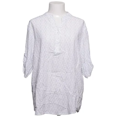 Blus (Vit, Grå) från Flair Bomull, Elastan