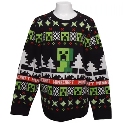 Sweater (Black, Multicolored) from Minecraft Acrylic