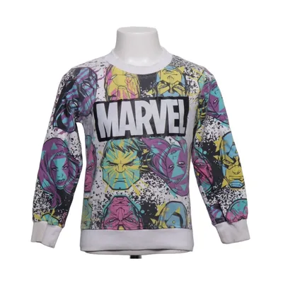 Sweatshirt (Blanc, Multicolore) de Marvel Avengers Coton, Polyester