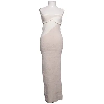 Dress (White, Beige) from JLUXLABEL Elastane, Viscose