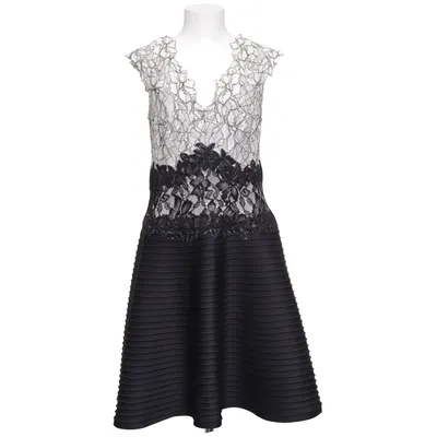 Robe de cocktail (Noir, Blanc) de Tadashi Shoji Élasthane, Polyamide, Polyester, Viscose