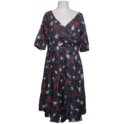 Klänning (Grå, Röd, Vit, Flerfärgad) från Lady Vintage Bomull, Elastan