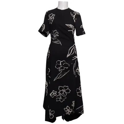 Maxi dress (Black, White) from Desigual Cotton, Elastane