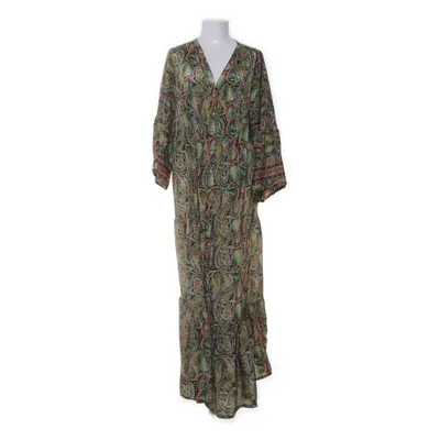 Maxi dress (Black, Multicolored) from Swarna Silk, Viscose