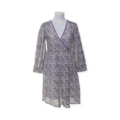 Dress (White, Purple, Multicolored) from Daughters of India Cotton