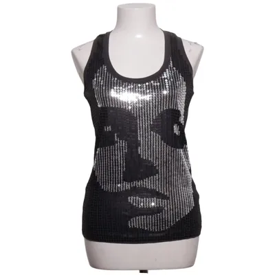 Tank Top (Black, Silver) from Mexx Cotton, Elastane