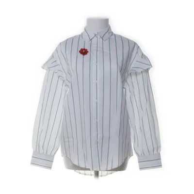 Shirt (White, Green) from Mango Casual Cotton