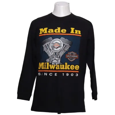 Lange mouwen shirt (Zwart, Meerkleurig) van Harley Davidson Katoen