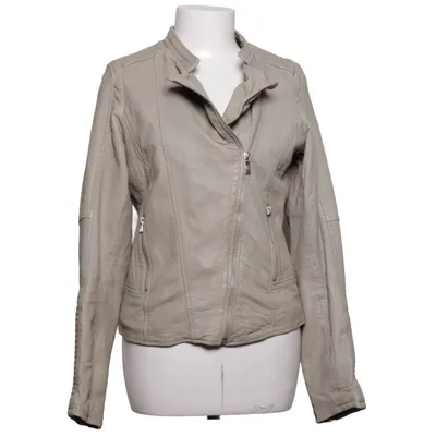 Leather jacket (Beige) from Goosecraft Cotton, Leather, Polyester