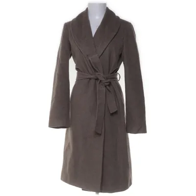 Coat (Brown) from Ellen Tracy Polyester, Fox fur, Wool