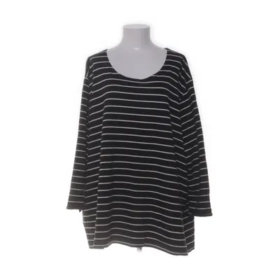 Långärmad t-shirt (Svart, Vit) från Ulla Popken Bomull