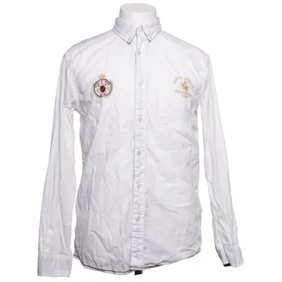 Shirt (Wit, Blauw) van Santa Monica Polo Club Katoen