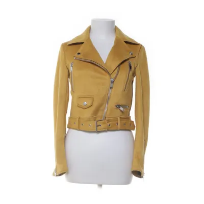 Bikerjacka (Gul) från Zara Basic Outerwear Elastan, Polyester