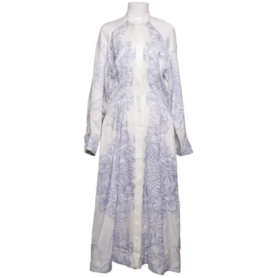 Maxikjole (Hvid, Blå) fra H&M Trend Viscose, Linned