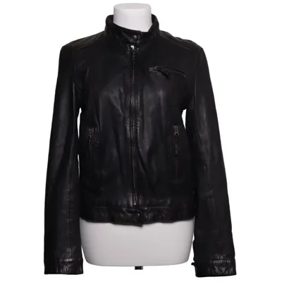 Leren jack (Zwart) van MDK Katoen, Leer, Polyester