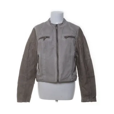 Jacket (Beige, Brown) from Peckott Cotton, Polyester, Polyurethane, Viscose