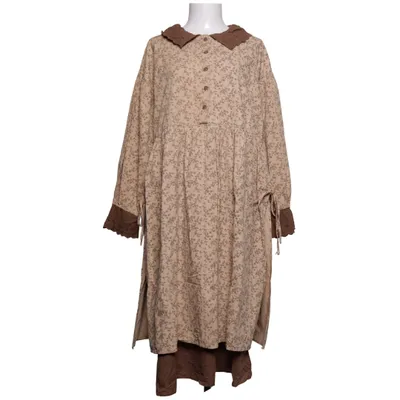 Klänning (Beige, Brun, Flerfärgad) från Fashion Bomull