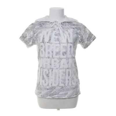 Short sleeve hoodie (White, Multicolored) from INSD Inside Youth Cotton