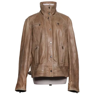 Leather jacket (Beige) from Mauritius Leather, Polyester