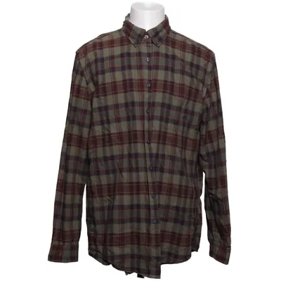 Flannel skjorte (Grøn, Rød) fra Dressmann Bomuld