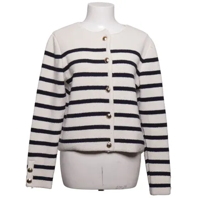 Cardigan (White, Multicolored) from H&M Modern Classic Polyester, Viscose, Polyamide