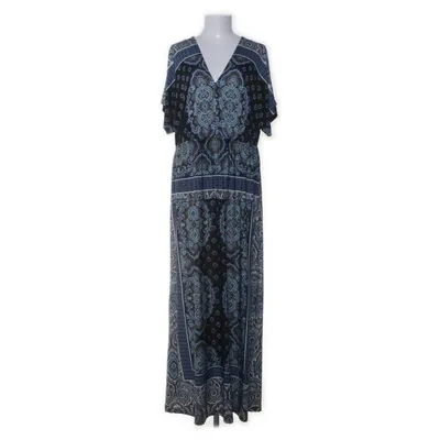 Maxi jurk (Zwart, Blauw, Meerkleurig) van Isolde Elastaan, Polyester
