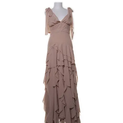 Aftonklänning (Beige) från H&M Conscious Collection Bomull, Polyester