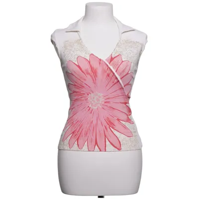 Top (White, Pink) from Marella Cotton, Elastane