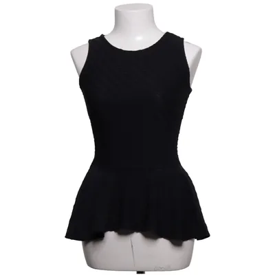 Peplum top (Zwart) van Club L Elastaan, Polyester