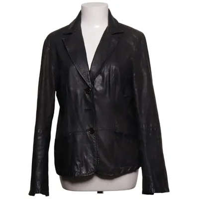 Leren blazer (Grijs) van Fransa Leer, Polyester