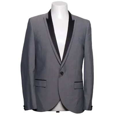 Blazer (Grå, Sort) fra Topman Mohair, Polyester, Viscose, Uld