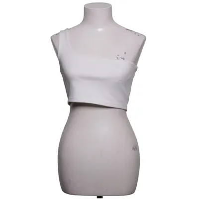 Crop top (Blanc) de Rebellious Élasthane, Viscose