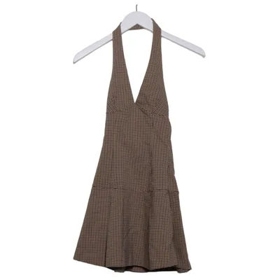 Halterneck-kjole (Beige, Brun, Sort) fra Bershka Polyester