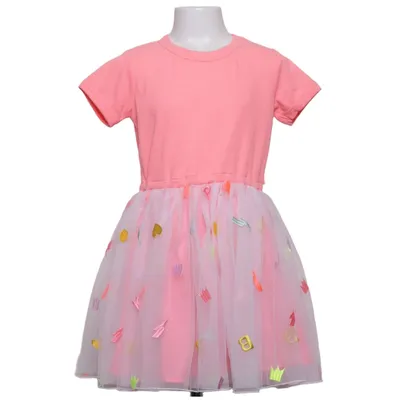 Kjole (Pink, Flerfarvet) fra Billieblush Bomuld, Elastan, Polyester