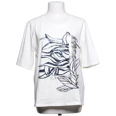 T-shirt (Vit, Blå, Silverfärgad) från Betty Barclay Bomull, Elastan