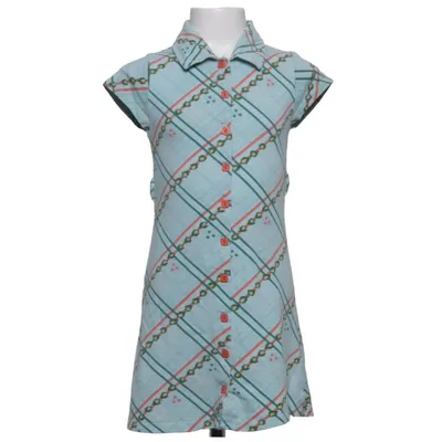 Blousejurk (Blauw, Meerkleurig) van Petit Louie Katoen, Elastaan