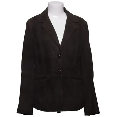 Læderblazer (Brun) fra Joy Læder, Polyester