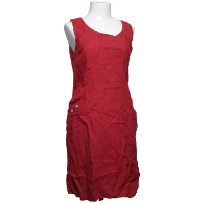 lina tomei linen dress Lina Tomei Linen Dress Sz S Blue Beaded Embellished Neckline Sleeveless ITALIAN