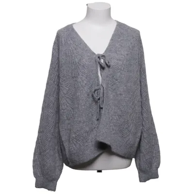 Slå om-cardigan (Grå) fra Object Akryl, Genanvendt polyester, Uld