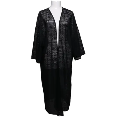 Morgenkåbe (Sort) fra Zizzi Elastan, Polyester