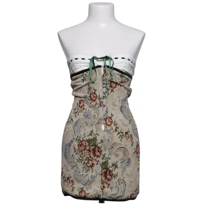 Dress (Beige, Multicolored) from With Jéan Cotton, Polyester