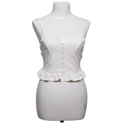 Top péplum (Button Frill Tank Top) de NLY Trend Coton, Élasthane