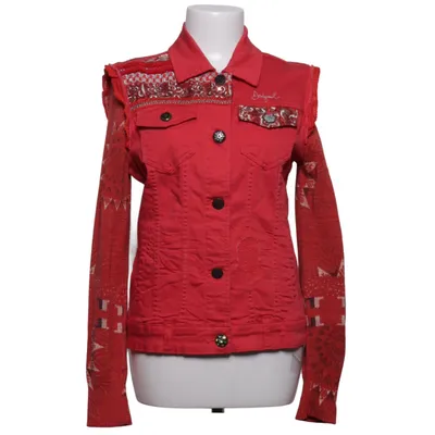 Veste en jean (Rouge, Multicolore) de Desigual Coton, Élasthane, Fibre métallique, Modal