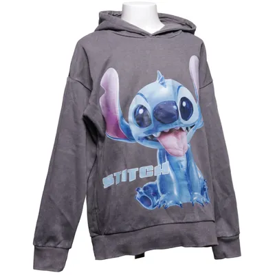 Huvtröja (Grå) från Disney Stitch Bomull, Polyester