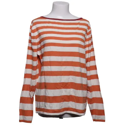 Langærmet t-shirt (Orange, Hvid) fra Friendtex Polyamid, Viscose