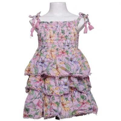 Blumenkinderkleid (Pink, Mehrfarbig) von Milkshake Baumwolle