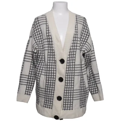 Cardigan (Hvid, Sort) fra Dagmar Polyamid, Uld